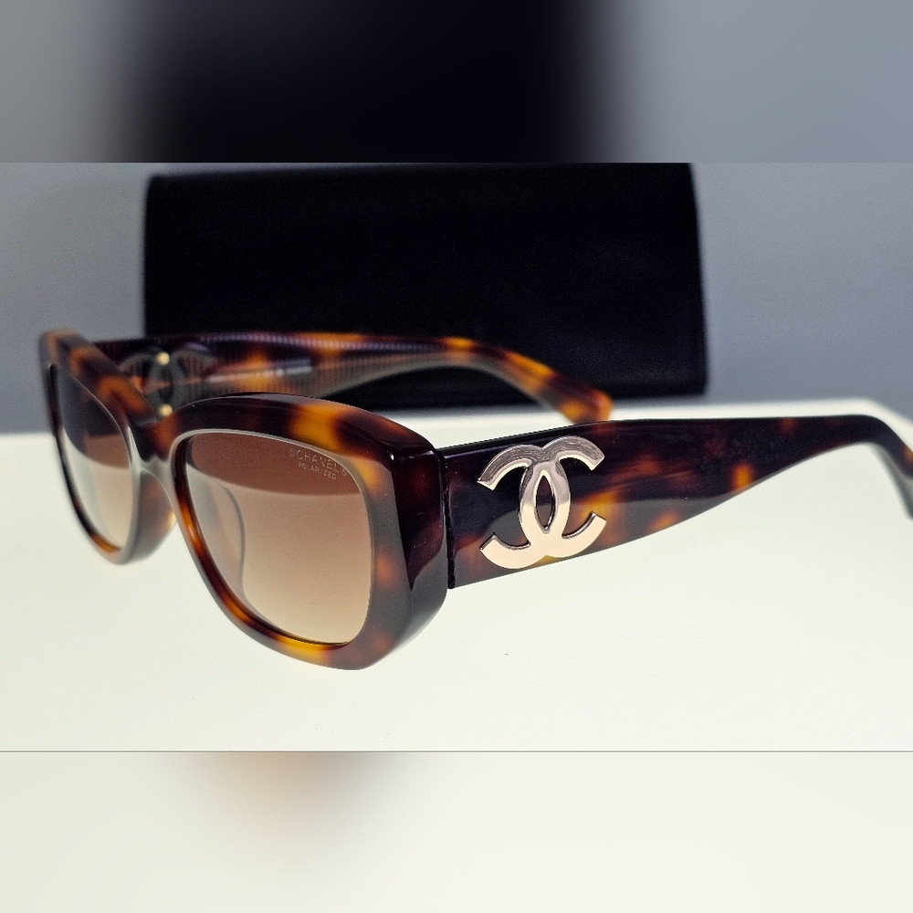 Chanel 5493-A 1295/S9 Women's Tortoise/Brown Polarized Sunglasses